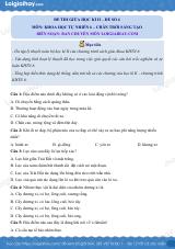 Đề thi giữa kì 2 KHTN 6 Chân trời sáng tạo - Đề số 4